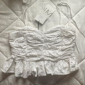 Zara Eyelet crop top
